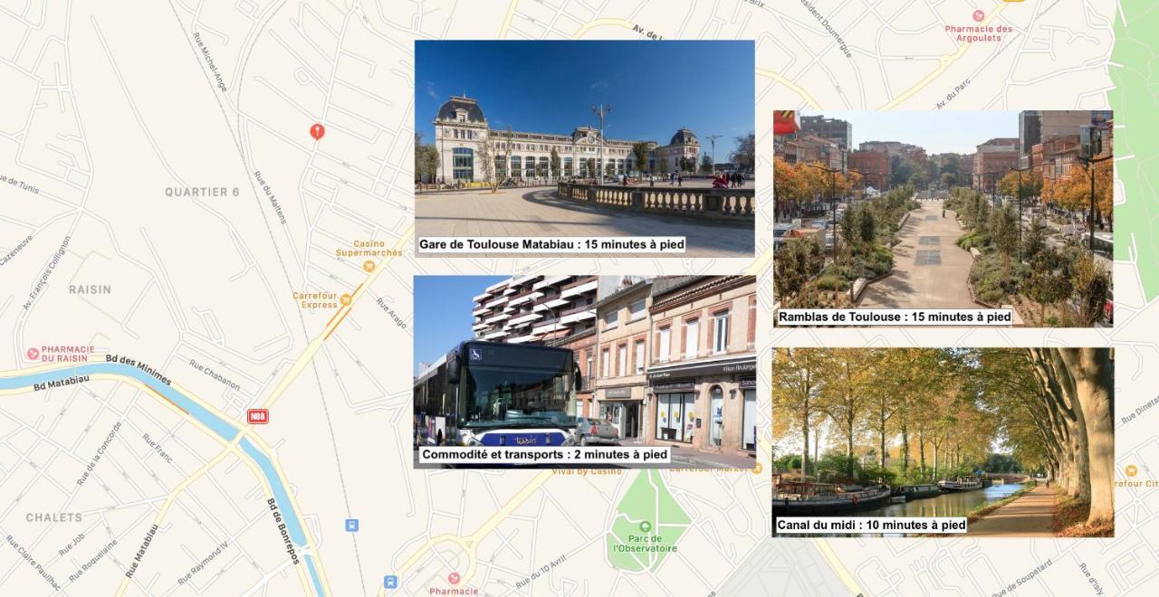 Le Patio - Appartements Climatises Toulouse Centre Экстерьер фото